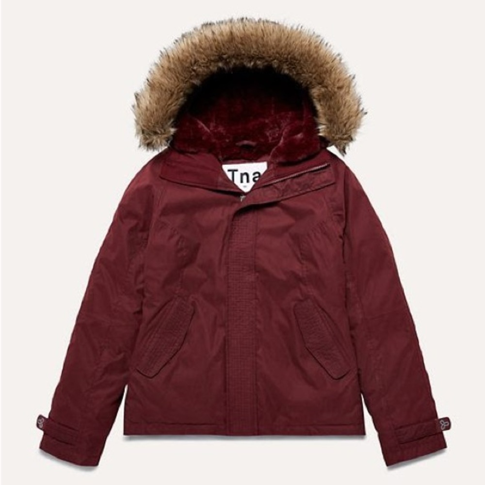 Aritzia TNA vail parka in bordo size s